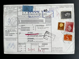 NETHERLANDS 1966 PARCEL CARD RIJSWIJK HAAGWEG TO BRUSSELS 13-09-1966 NEDERLAND - Storia Postale