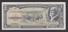 CUBA 5 PESOS 1958 MBC / XF - Cuba