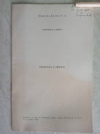 Filologia E Critica Estratto Da Aut Aut Autografo Lanfranco Caretti Da Ferrara Università Di Pavia 1952 - Storia, Biografie, Filosofia