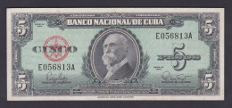 CUBA 5 PESOS 1960 MBC+ / XF+ - Cuba