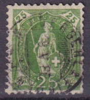 Stehende Helvetia 67Af, 25 Rp.gelblicholivgrün  NIEDERGERLAFINGEN       1888 - Gebraucht