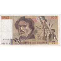 France, 100 Francs, Delacroix, 1978, O.2, TB, Fayette:68.2, KM:154a - 100 F 1978-1995 ''Delacroix''