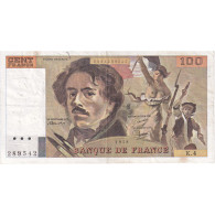 France, 100 Francs, Delacroix, 1978, K.4, TB, Fayette:69.4, KM:153 - 100 F 1978-1995 ''Delacroix''