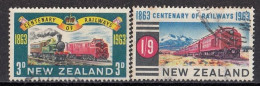NEW ZEALAND 428-429,used,falc Hinged,trains - Gebruikt