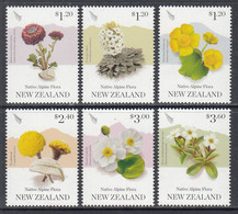 2019 New Zealand Alpine Flora Flowers Complete Set Of 6 MNH   @ BELOW FACE VALUE - Nuevos