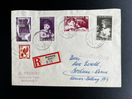 GERMANY SAAR SARRE SAARLAND 1954 REGISTERED LETTER HOMBURG TO BOCHUM 05-02-1954 DUITSLAND DEUTSCHLAND EINSCHREIBEN - Enteros Postales