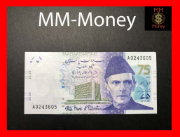 PAKISTAN  75 Rupees  2023   P. 57  *commemoratve*   UNC - Pakistan