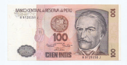 PERU - 2nd DATE 100 INTIS NOTE 1985 P-132a - UNC - Perú