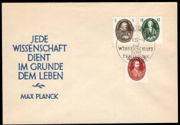 EAST GERMANY(1957) Jungius. Euler. Hertz. Unaddressed FDC With Cachet And Thematic Cancel. Scott Nos 352-4. - 1950-1970