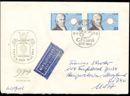 EAST GERMANY(1977) Gauss. FDC With Cachet And Thematic Cancel. Scott No 1811. - 1971-1980