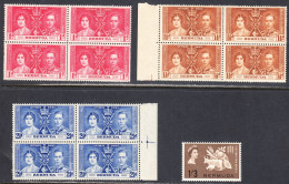 Bermuda 1937,63 Mint No Hinge, Sc# 115-117,192, SG - Bermudas