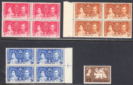 Bermuda 1937,63 Mint No Hinge, Sc# 115-117,192, SG - Bermuda