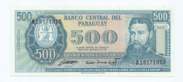 PARAGUAY - 500 GUARANIES P-206 - CACERES ROMEO ACOSTA SIGN. 1982 UNC - Paraguay