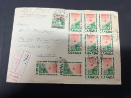 10-11-2023 (1 V 49) Canada Cover Posted To Germany - Registered In 1961 - Storia Postale