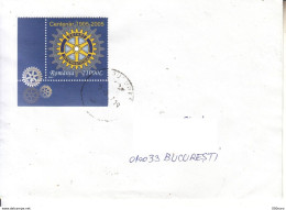 # ROMANIA : ROTARY INTERNATIONAL CENTENARY Cover Circulated In Romania #1061462470 - Registered Shipping! - Briefe U. Dokumente