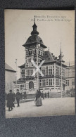 BRUXELLES EXPOSITION 1910 PAVILION DE LA VILLE DE LIEGE OLD B/W POSTCARD EXHIBITION BELGIUM - Ausstellungen