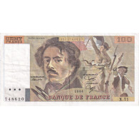 France, 100 Francs, Delacroix, 1984, X.71, TTB, Fayette:69.8a), KM:154b - 100 F 1978-1995 ''Delacroix''