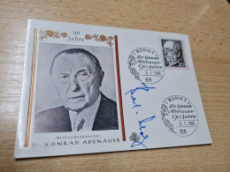 Postcard - Konrad Adenauer, Autograme     (V 37659) - Hommes Politiques & Militaires