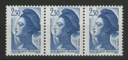 N° 2189a (x3) Cote 90 € SANS BANDE De PHOSPHORE Liberté De Gandon Neuf ** (MNH) TB - Unused Stamps