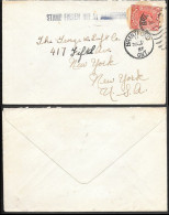 Canada Brantford ON Cover Mailed To USA 1937. Stamp Fallen Off Handstamp - Cartas & Documentos