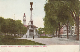 Soldier's Monument And The Common, Worcester, Massachusetts - Worcester