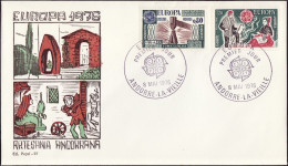 Europa CEPT 1976 Andorre Français - Andorra FDC2 Y&T N°253 à 254 - Michel N°274 à 275 - 1976