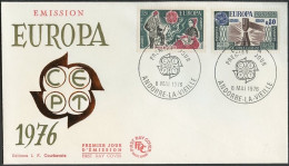 Europa CEPT 1976 Andorre Français - Andorra FDC3 Y&T N°253 à 254 - Michel N°274 à 275 - 1976