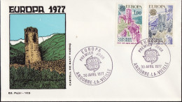 Europa CEPT 1977 Andorre Français - Andorra FDC3 Y&T N°261 à 262 - Michel N°282 à 283 - 1977