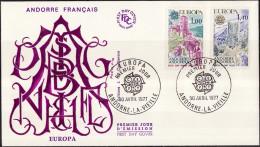 Europa CEPT 1977 Andorre Français - Andorra FDC4 Y&T N°261 à 262 - Michel N°282 à 283 - 1977