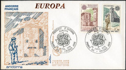 Europa CEPT 1979 Andorre Français - Andorra FDC4 Y&T N°276 à 277 - Michel N°297 à 298 - 1979