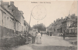 MIR - LUCHEUX  DANS LA SOMME  RUE DU BOURG   TRES ANIMEE    CPA   CIRCULEE - Lucheux