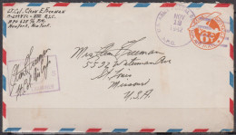 USA  ENTIER De 6c Sur Enveloppe De NEW YORK Postée Le 12 NOV 1942 Avec CENSURE " Army Examiner " Pour ST LOUIS Missouri - 1941-60
