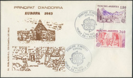 Europa CEPT 1983 Andorre Français - Andorra FDC2 Y&T N°313 à 314 - Michel N°334 à 335 - 1983