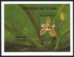 Bhutan 1990 - Mi-Nr. Block 249 ** - MNH - Orchideen / Orchids - Bhoutan