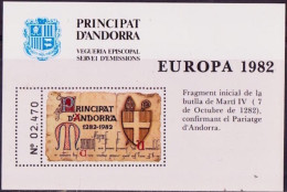 Europa 1982 Andorre Viguerie - Andorra Y&T N°BF(1) - Michel N°B(?) *** - édit De Marti IV - Europese Gedachte