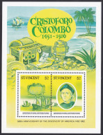 St. Vincent Sc936 America Discovery, Columbus, Fleet, Sailing Ship, Voilier, Color Proof B, Epreuve - Cristóbal Colón