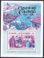 St. Vincent Sc937 America Discovery, Columbus, Ferdinand, Isabella, Voilier, Color Proof A, Epreuve - Cristóbal Colón
