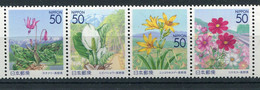 Japon ** N° 3340 à 3343 Se Tenant - Fleurs De Shinshu - - Unused Stamps