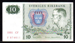 681-Suède 10 Kronor 1981 CF874 - Svezia