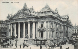 BELGIQUE - Bruxelles - La Bourse - Animé - Place - Carte Postale Ancienne - Monumenten, Gebouwen