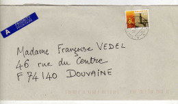 Enveloppe SUISSE HELVETIA Oblitération 1245 COLLONGE BELLERIVE 02/02/2001 - Marcophilie