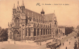 BELGIQUE - Bruxelles - Eglise ND Du Sablon - Bus - Animé - Carte Postale Ancienne - Monuments, édifices
