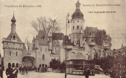 BELGIQUE - Exposition Bruxelles - Entrée De Bruxelles Kemresse Vers La Grande Terrasse - Animé - Carte Postale Ancienne - Exposiciones Universales