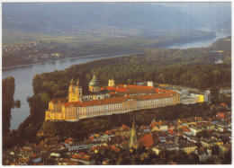 Stift Melk Von Süden (Flugaufnahme) - Im Hintergrund: Eingang Der Wachau - (N.Ö., Österreich/Austria) - Melk