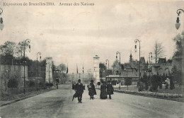BELGIQUE - Exposition Bruxelles 1910 - Avenue Des Nations - Animé - Carte Postale Ancienne - Wereldtentoonstellingen