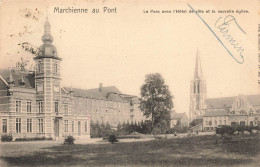 BELGIQUE - Marchienne-au-Pont - Le Parc Avec L'hôtel De Ville Et La Nouvelle église - Carte Postale Ancienne - Charleroi