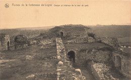 BELGIQUE - Ruines De La Forteresse De Logne - Donjon Et Intérieur De La Tour De Guet - Carte Postale Ancienne - Ferrieres