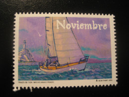 Noviembre Trazo De Tiza Miguelanxo Prado Lighthouse Phare Comic Chalk Stroke Poster Stamp Vignette SPAIN Label - Phares