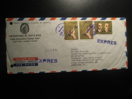 RODRIGO FACIO 1975 Escuela De Quimica Chemical Chemistry Express Registered Cancel Cover COSTA RICA - Chemie