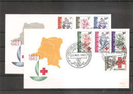 Congo - Croix-Rouge ( 2 FDC De 1963 à Voir) - Cartas & Documentos